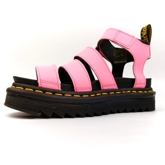RARE Dr. Martens Pink Lemonade Hydro Leather Strap Sandals - Picture 4 of 11